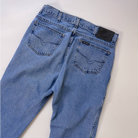 90s Vintage Harley Davidson Light Wash Straight Leg Jeans Size L - Picture 3 of 8